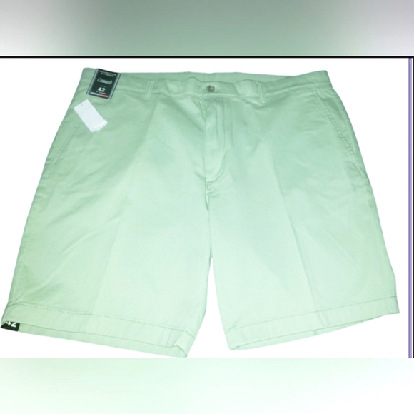 Preppy Mint Green 42 Classic Chino Flat Front Golf Pickleball Cruisewear Shorts - Picture 4 of 7